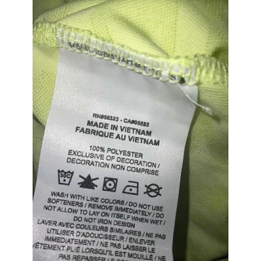 Nike Dri-FIT Vapor‎ Golf Polo Shirt Light Lemon Twist DA2974-736 Men's Size M